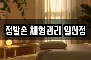 정발손 체형관리 일산점