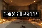 파크뷰수기명가 분당마사지