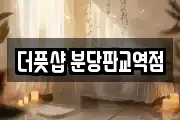 더풋샵 분당판교역점