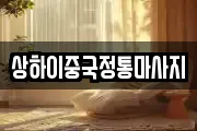 상하이중국정통마사지