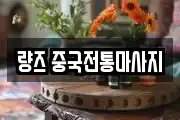 량즈 중국전통마사지