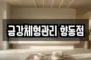 금강체형관리 향동점