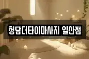 청담더타이마사지 일산점