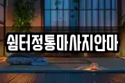 쉼터정통마사지안마
