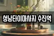 성남타이마사지 수진역