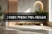 24시하수구막힘하수구역류누수탐지공사