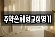 주약손체형교정명가