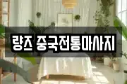 량즈 중국전통마사지