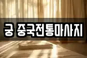 궁 중국전통마사지