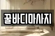 꿀바디마사지