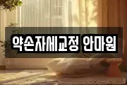 약손자세교정 안마원