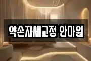 약손자세교정 안마원