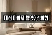 대전 마사지 활명수 정사헌