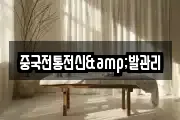 중국전통전신&발관리