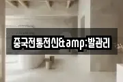 중국전통전신&발관리