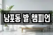 남포동 발 챔피언