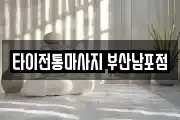 타이전통마사지 부산남포점