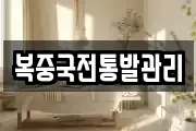 복중국전통발관리