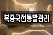 복중국전통발관리