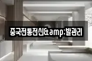 중국전통전신&발관리