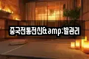 중국전통전신&발관리