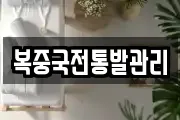 복중국전통발관리