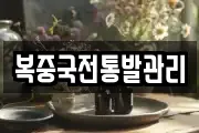 복중국전통발관리