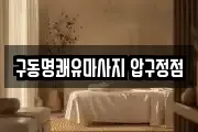 구동명쾌유마사지 압구정점