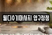 월디수기마사지 압구정점
