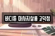 바디튠 마사지살롱 고덕점