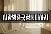 사랑방중국정통마사지