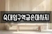 숙대입구역금손마사지