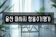 용산 마사지 참몸수기명가