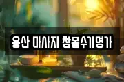 용산 마사지 참몸수기명가