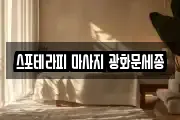스포테라피 마사지 광화문세종