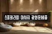 스포테라피 마사지 광화문세종