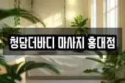 청담더바디 마사지 홍대점
