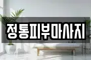 정통피부마사지