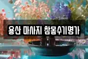 용산 마사지 참몸수기명가