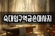 숙대입구역금손마사지