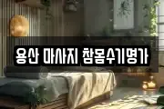 용산 마사지 참몸수기명가