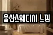 울산스웨디시 느낌