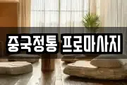 중국정통 프로마사지