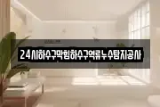 24시하수구막힘하수구역류누수탐지공사