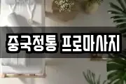 중국정통 프로마사지