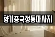 향기중국정통마사지