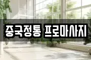 중국정통 프로마사지