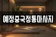 예정중국정통마사지