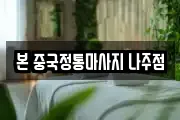본 중국정통마사지 나주점