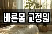 바른몸 교정원
